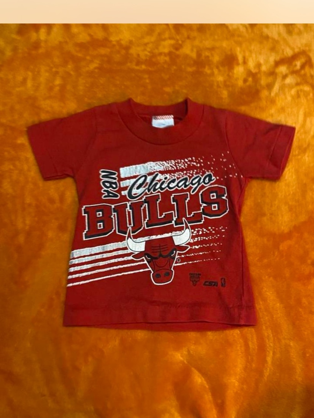 Vintage Kids' Red Short-Sleeve Chicago Bulls Graphic Tee